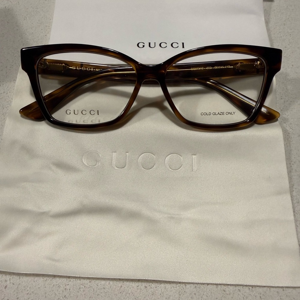 Gucci 55MM Cat Eye Tortoiseshell Women's Glasses